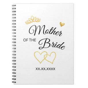 Hochzeitsrolle & Datum Elegantes Design Notizblock