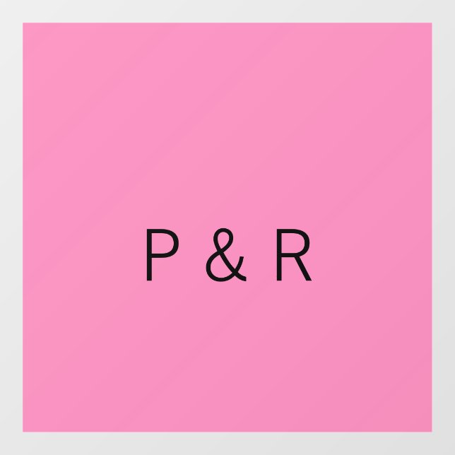 Hochzeitsromantikpartner ergänzen Anfangsbuchstabe Fensteraufkleber (Blatt)