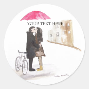 Hochzeitsromanze Rund Aufkleber
