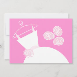 Hochzeitsrosa Brautparty horizontal Einladung