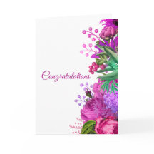 Hochzeitsrosa Floral Watercolor Herzlichen Glückwu