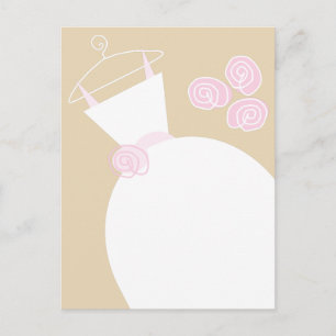 Hochzeitsrosa Pink Beige rosa Rückseite Postkarte