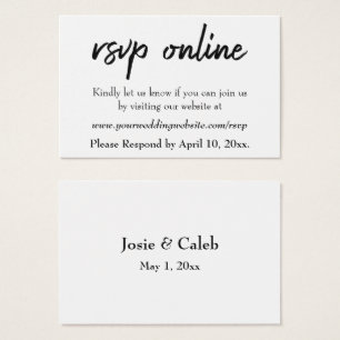 HochzeitsrSVP Online Schwarzes Script einfügen, We