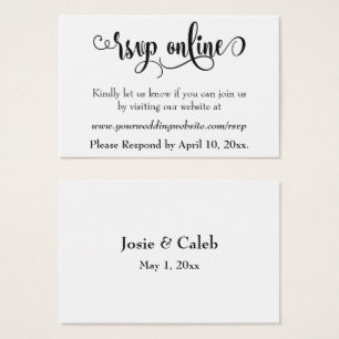 HochzeitsrSVP Online Schwarzes Script einfügen, We
