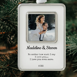 Hochzeitssache Foto   Newlyweds Rahmen-Ornament Silber