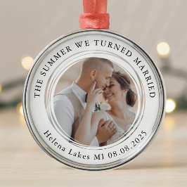 Hochzeitssache Foto Ornament Aus Metall