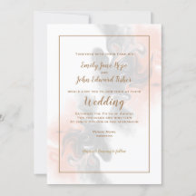 Hochzeitssache mit weichem Grau und Pfirsichwirl/G