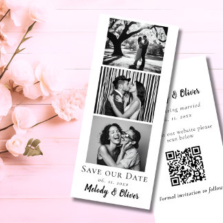 Hochzeitssache Speichern des Date-Foto-Kabels QR-C Save The Date