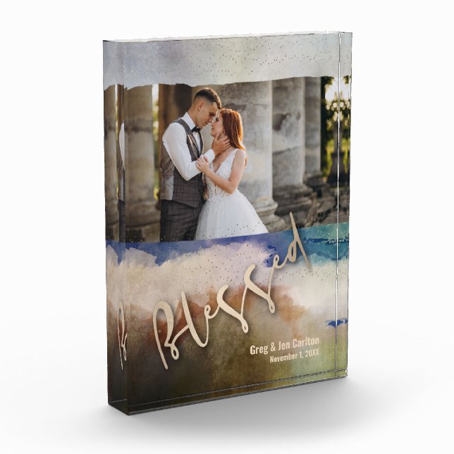 Hochzeitssaison - Wasserfarbe Fotoblock (Links)