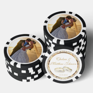 Hochzeitssandalen für Braut und Bräutigam Pokerchips