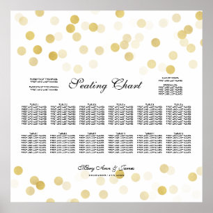 Hochzeitssattel Gold Foil Glitzer Lights Poster