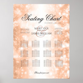Hochzeitssattel Rose Gold Shimmer Lights Poster