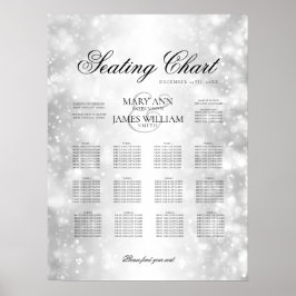 Hochzeitssattel Silber Shimmer Lights Poster