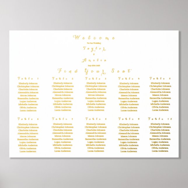 Hochzeitssattelkarte Minimal Real Gold Foil Foliendrucke (Vorderseite)