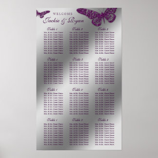 Hochzeitssattelschmetterling Lila Poster