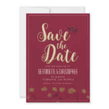 Hochzeitsschick Moderne Elegante Einfache Rote Win