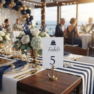 Hochzeitsschiff Boot Hochzeit  Tischnummer