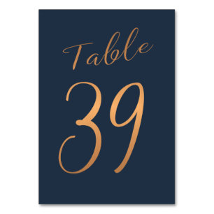 Hochzeitsschiff der Rose Goldkupfer Glitzer Tischnummer