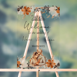 Hochzeitsschild aus Plexiglas Acrylschild