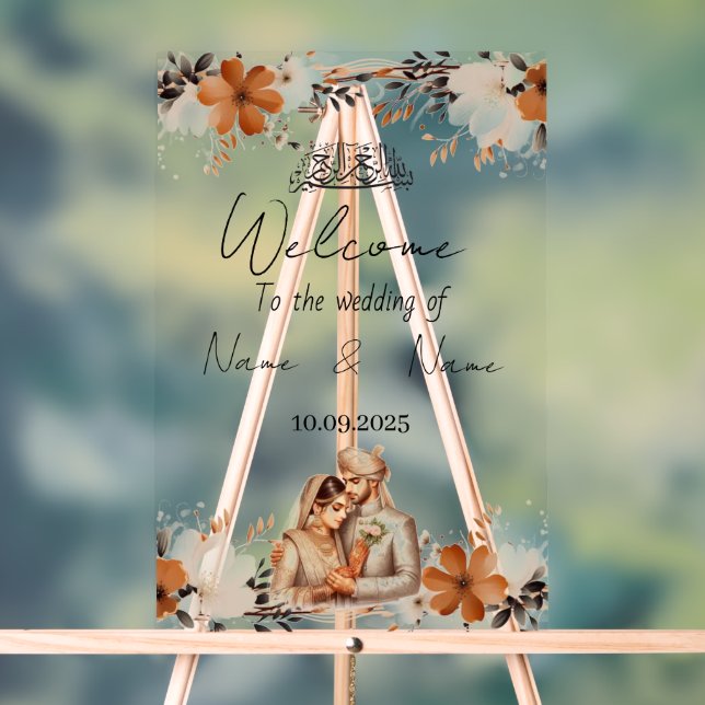 Hochzeitsschild aus Plexiglas Acrylschild (Neutral)