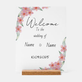 Hochzeitsschild aus Plexiglas Acrylschild