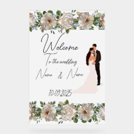 Hochzeitsschild aus Plexiglas Acrylschild