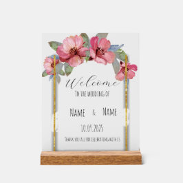 Hochzeitsschild aus Plexiglas Acrylschild