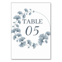 Hochzeitsschild Blaue Ginkgoblatt Botanische Blume