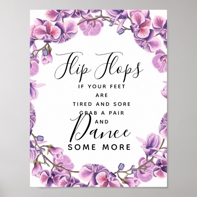 Hochzeitsschild für lila Süßpferde Poster