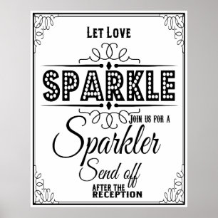 Hochzeitsschild Glanz Abschiedsposter Poster