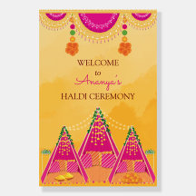 Hochzeitsschild Haldi Begrüßungsschilder Dekoratio