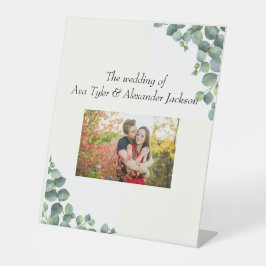 Hochzeitsschild mit Foto Sockelschild