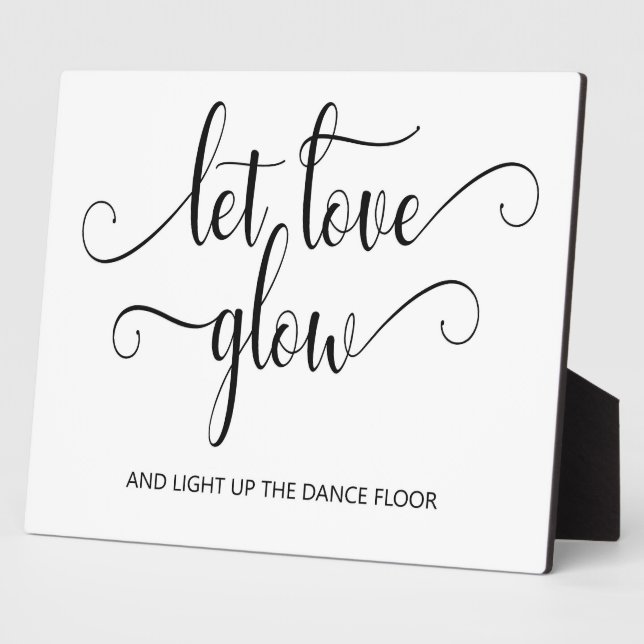 Hochzeitsschild mit gelassen Liebe Tabletop Plaque Fotoplatte (Seite)