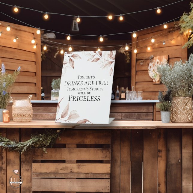 Hochzeitsschild Rustikale Bar Sockelschild (Von Creator hochgeladen)