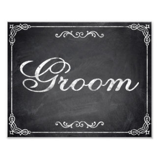 Hochzeitsschilder - Tafel - Bräutigam - Fotodruck