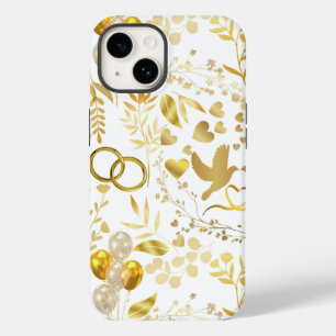 Hochzeitsschmuck in Gold 02 Case-Mate iPhone 14 Hülle