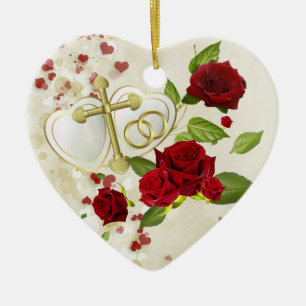 Hochzeitsschmuck Keramik Ornament