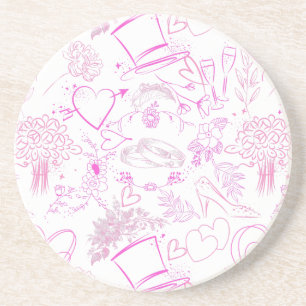 Hochzeitsschmuck Muster 02 Getränkeuntersetzer