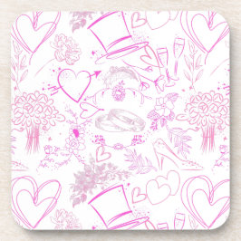 Hochzeitsschmuck Muster 02 Getränkeuntersetzer