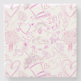 Hochzeitsschmuck Muster 02 Steinuntersetzer