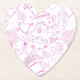 Hochzeitsschmuck Muster 02 Untersetzer