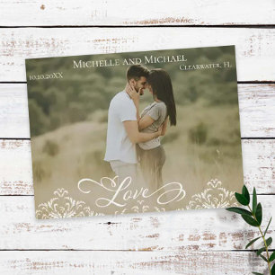 Hochzeitsschrift Save the Date Foto Magnet