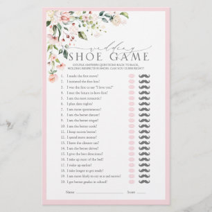 Hochzeitsschuh Rosa Blumen Hochzeitsdusche-Spiel