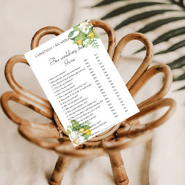 Hochzeitsschuhspiel Lemon, Junggeselinnen-Abschied Ankündigung