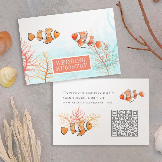 Hochzeitsschutzkarte für Fische in Aquarellen RSVP Karte (Von Creator hochgeladen)