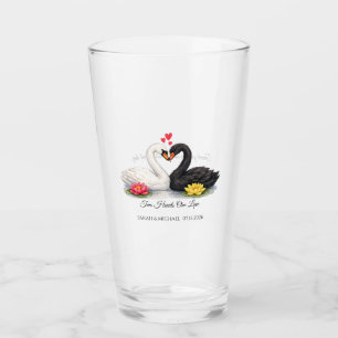 Hochzeitsschwan benutzerdefinierter Dankeschön-Gla Glas