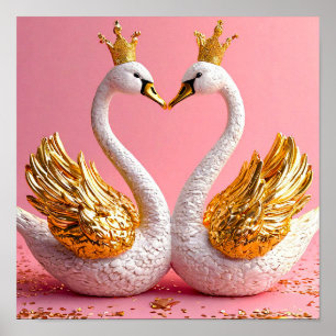 Hochzeitsschwäne Poster