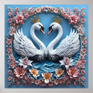 Hochzeitsschwäne Poster
