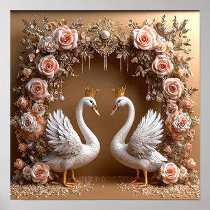 Hochzeitsschwäne Poster