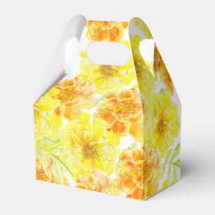 Hochzeitsschwanze Blume Aquarellgelb Geschenkschachtel